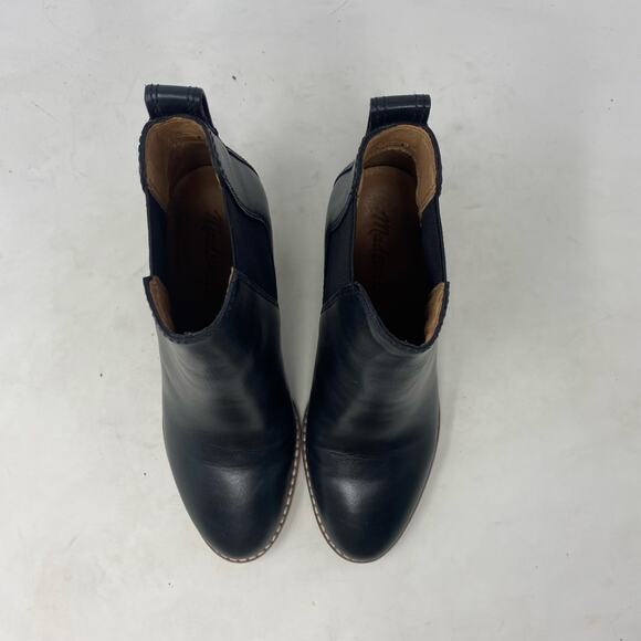 Madewell The Regan Boot Heels Black Leather Womens Size 5.5 - Picture 4 of 8